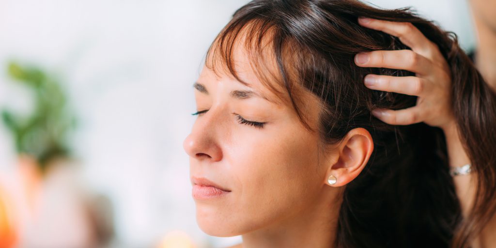 Home scalp massage technique
