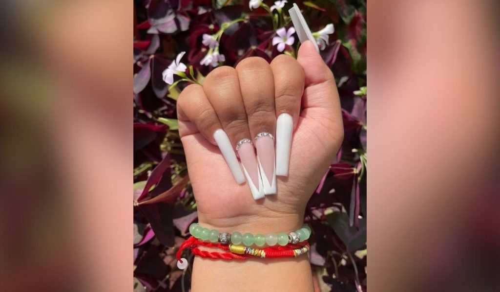 Coffin White Nails