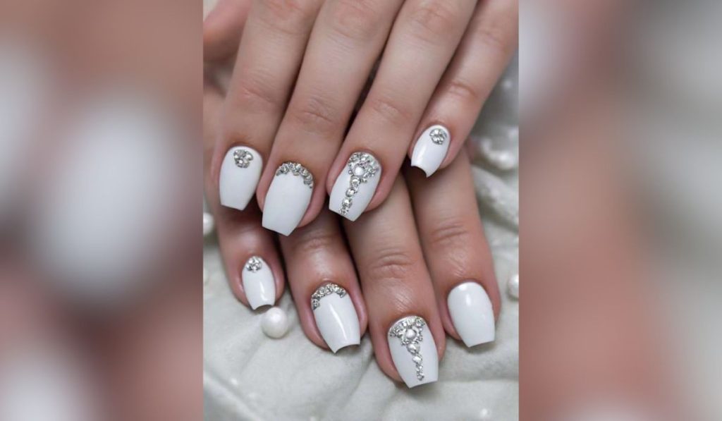 Diamond Accent White Nails