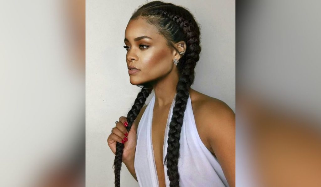 Rihanna in Double Dutch Braids - Music Festival Hairstyles