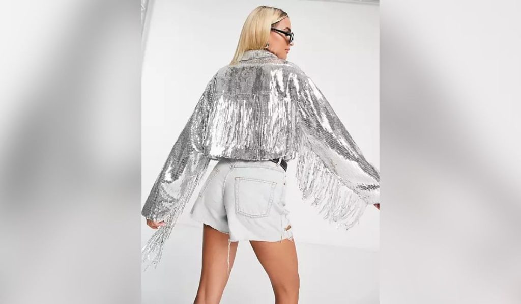 Silver fringe jacket