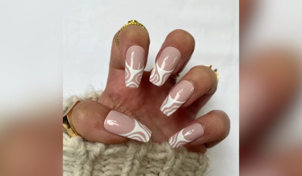 Wavy White Nails