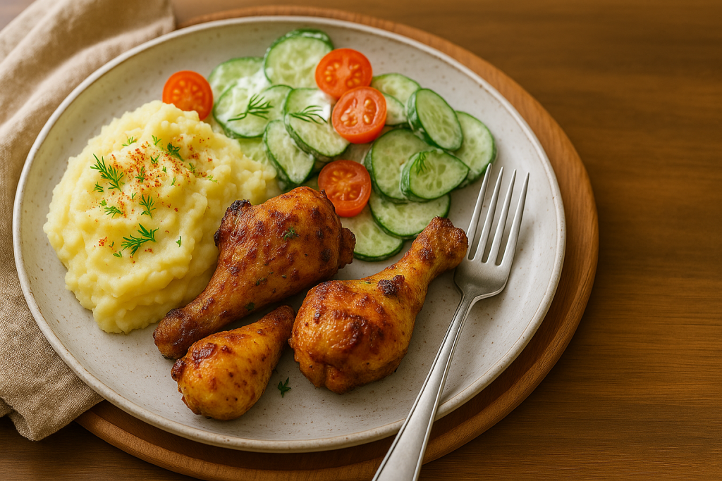 Creamy-Mashed-Potatoes-with-Spiced-Chicken-Drumsticks