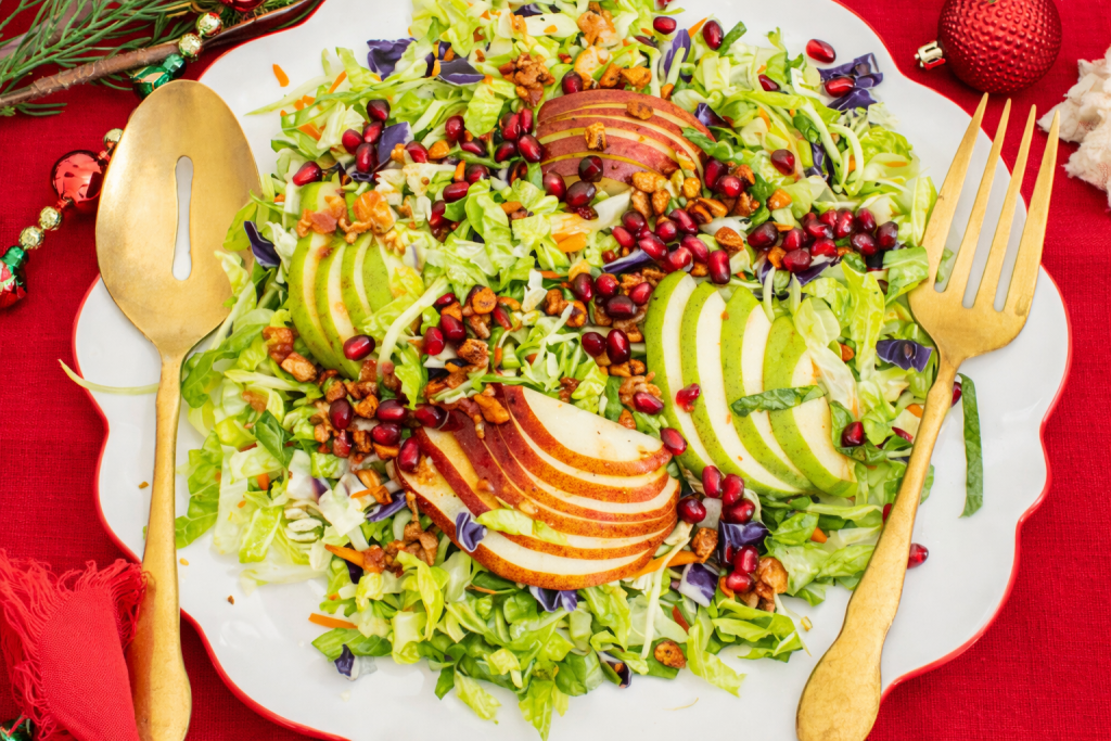 Festive-Apple-Pear-Pomegranate-Winter-Salad