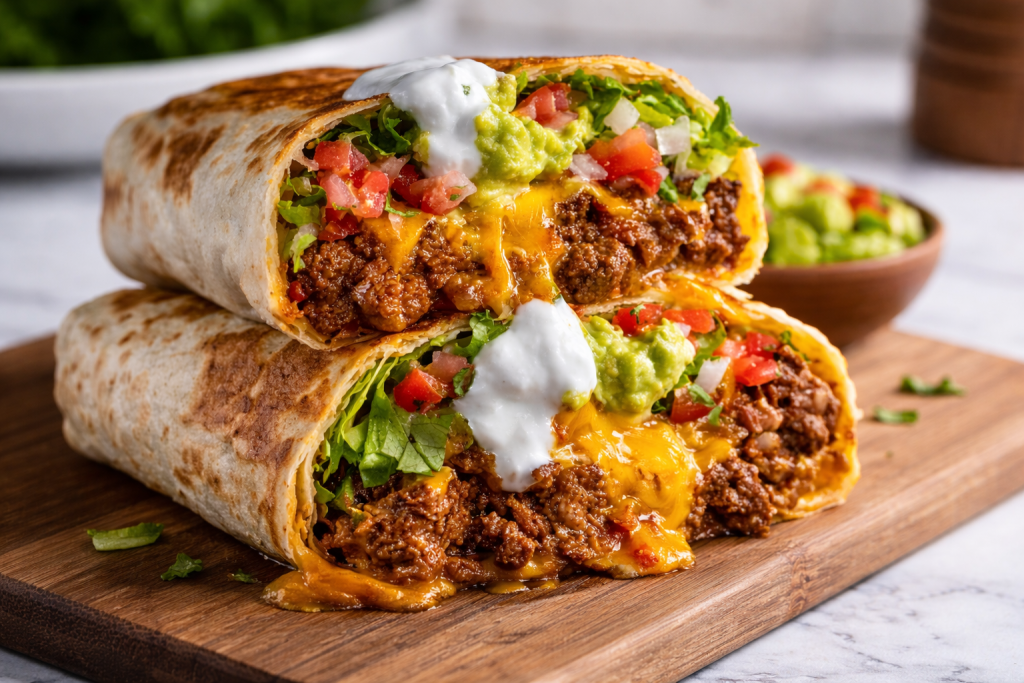 Loaded-Cheesy-Beef-Burrito