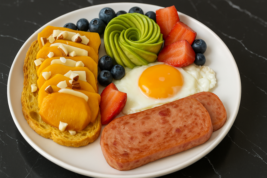 Sunny-Breakfast-Plate-with-Avocado-Rose