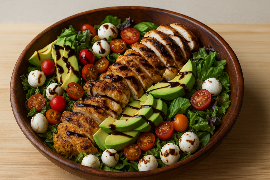 Caprese-Chicken-Salad-with-Avocado